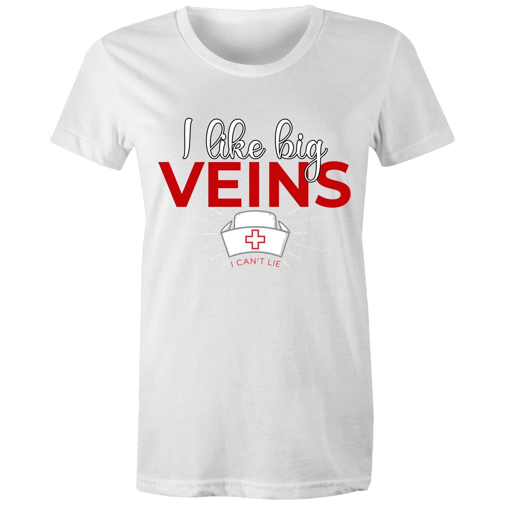 I like Big Veins - Women's Maple Tee - Blood Donation Tees