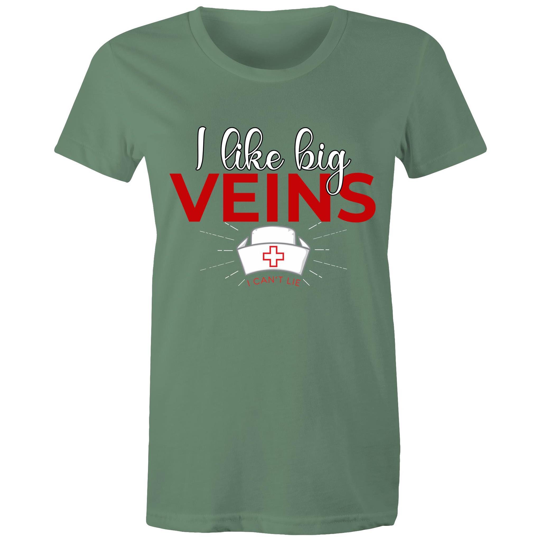I like Big Veins - Women's Maple Tee - Blood Donation Tees