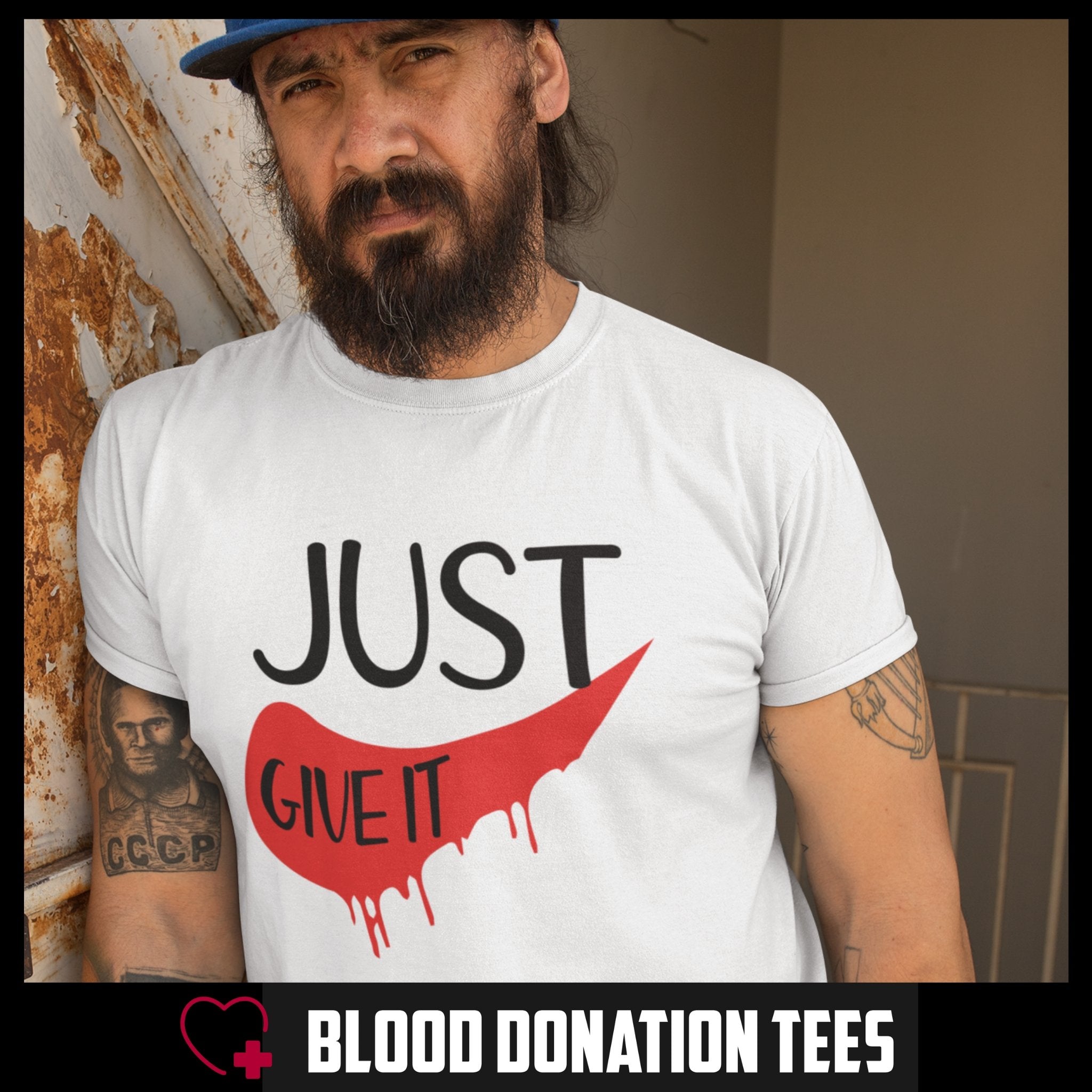 Just Give It - Men's T-Shirt - Blood Donation Tees