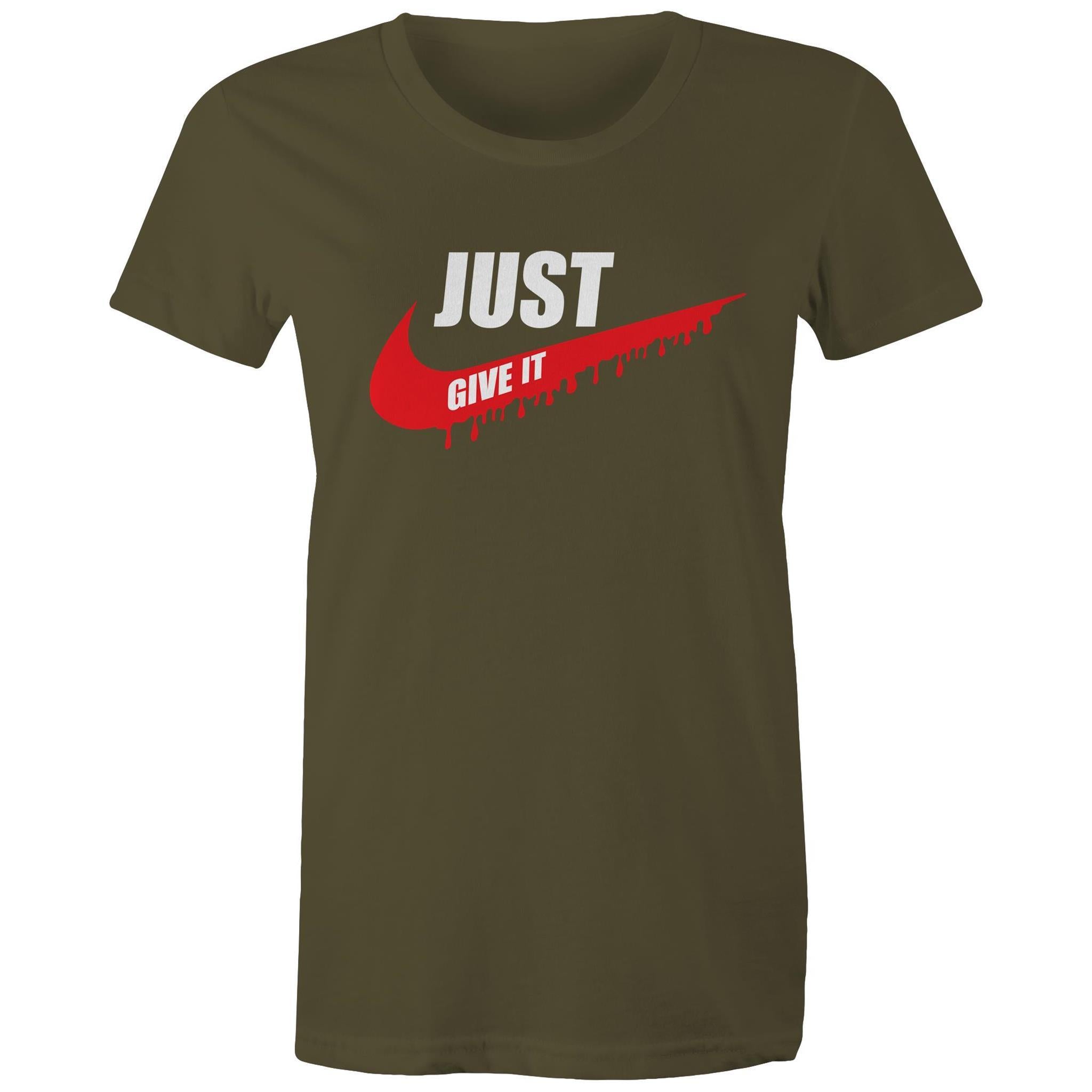 Just Give It - Women's Maple Tee - Blood Donation Tees