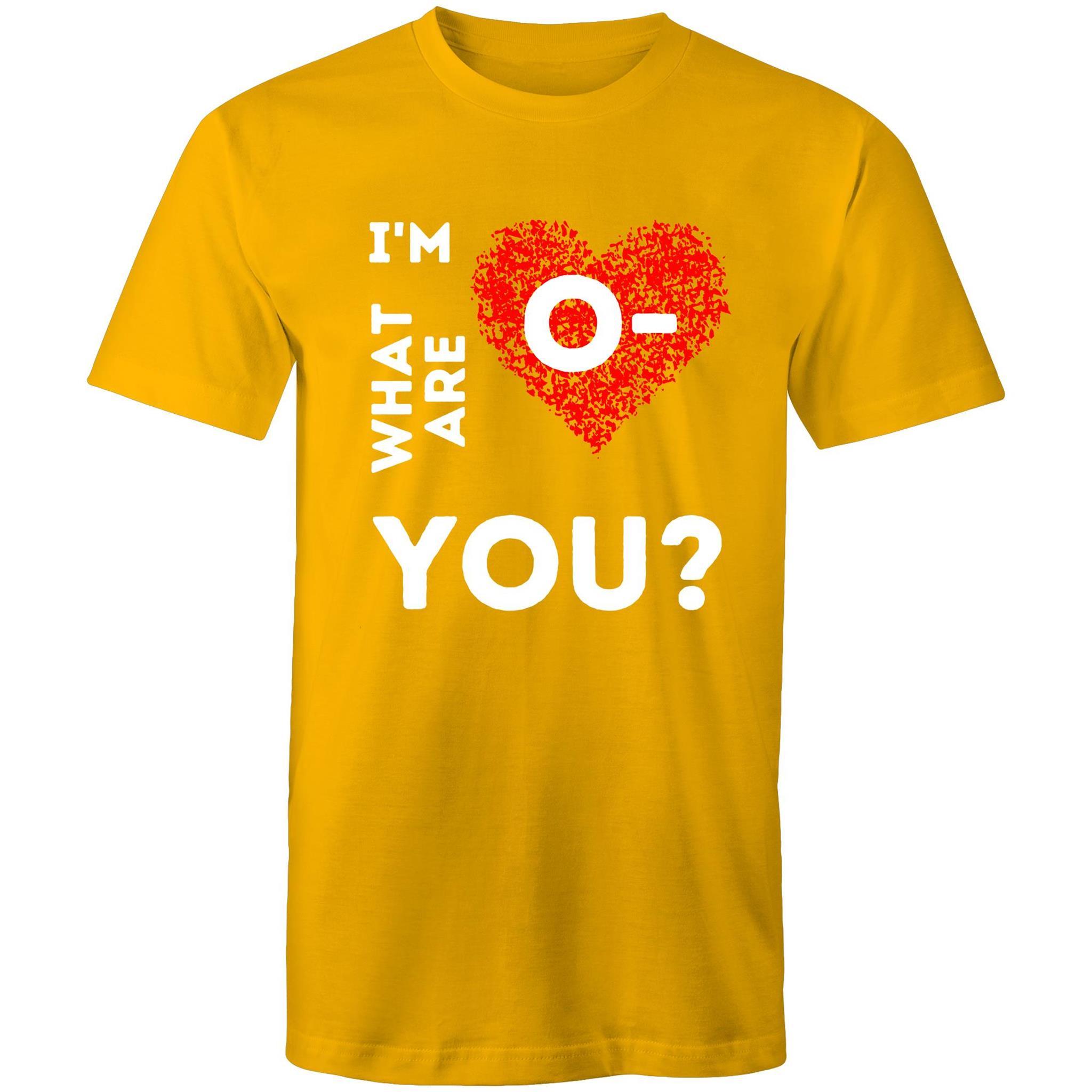 O- Blood type - Men's T-Shirt - Blood Donation Tees