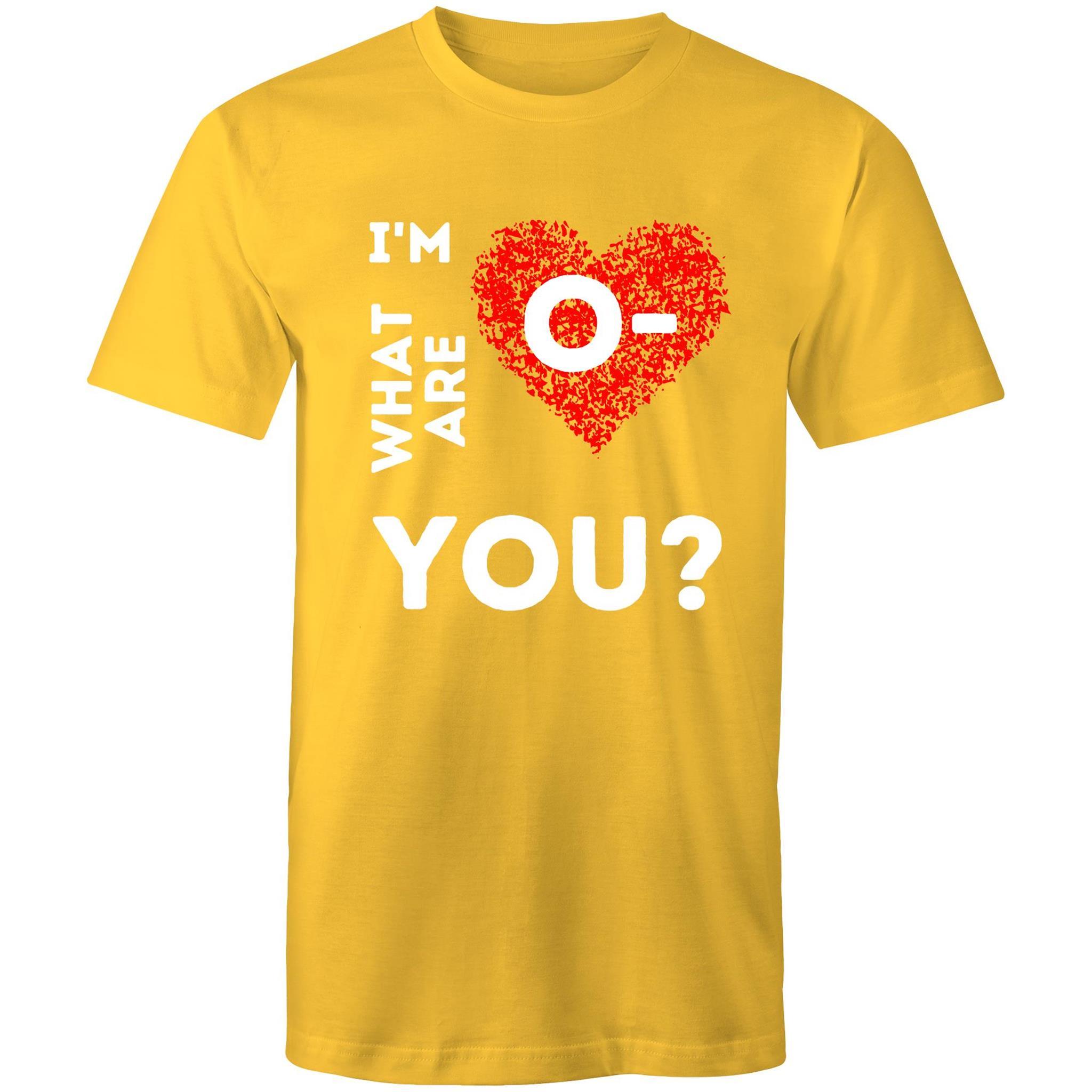 O- Blood type - Men's T-Shirt - Blood Donation Tees