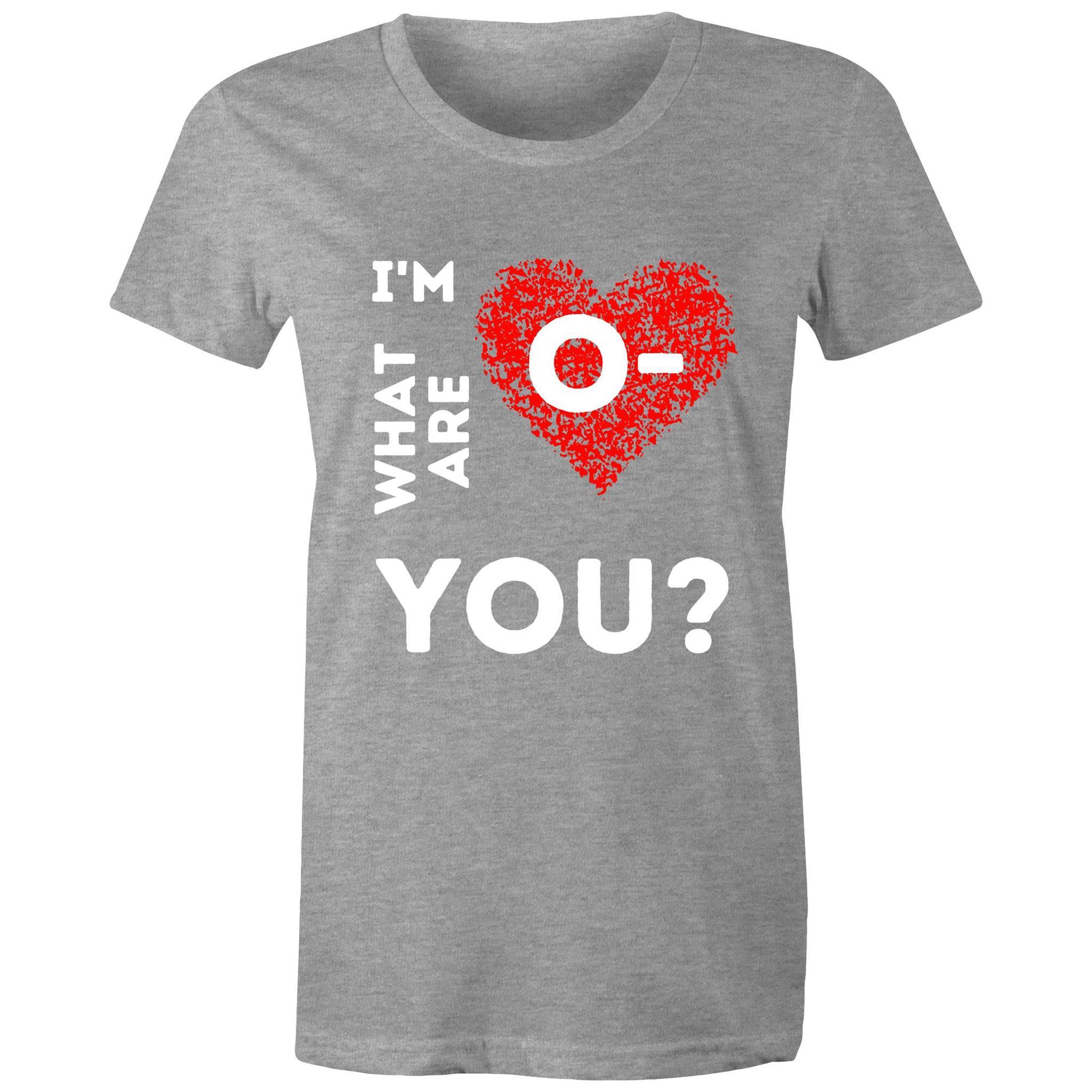 O- Blood type - Women's Maple Tee - Blood Donation Tees