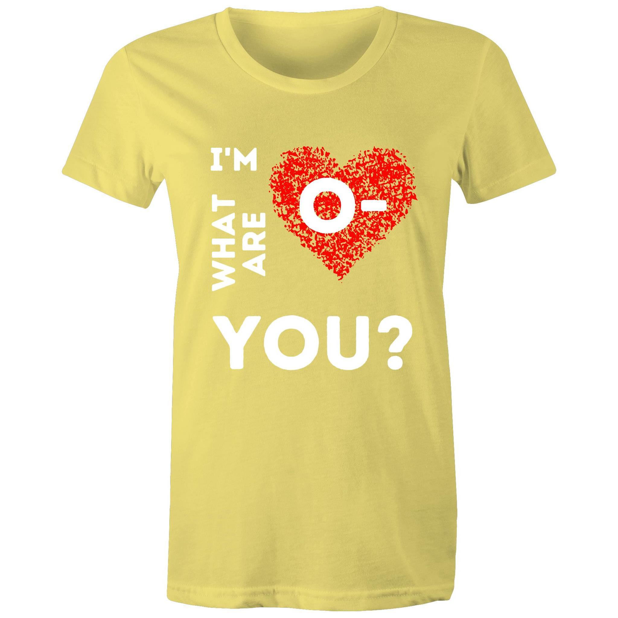 O- Blood type - Women's Maple Tee - Blood Donation Tees