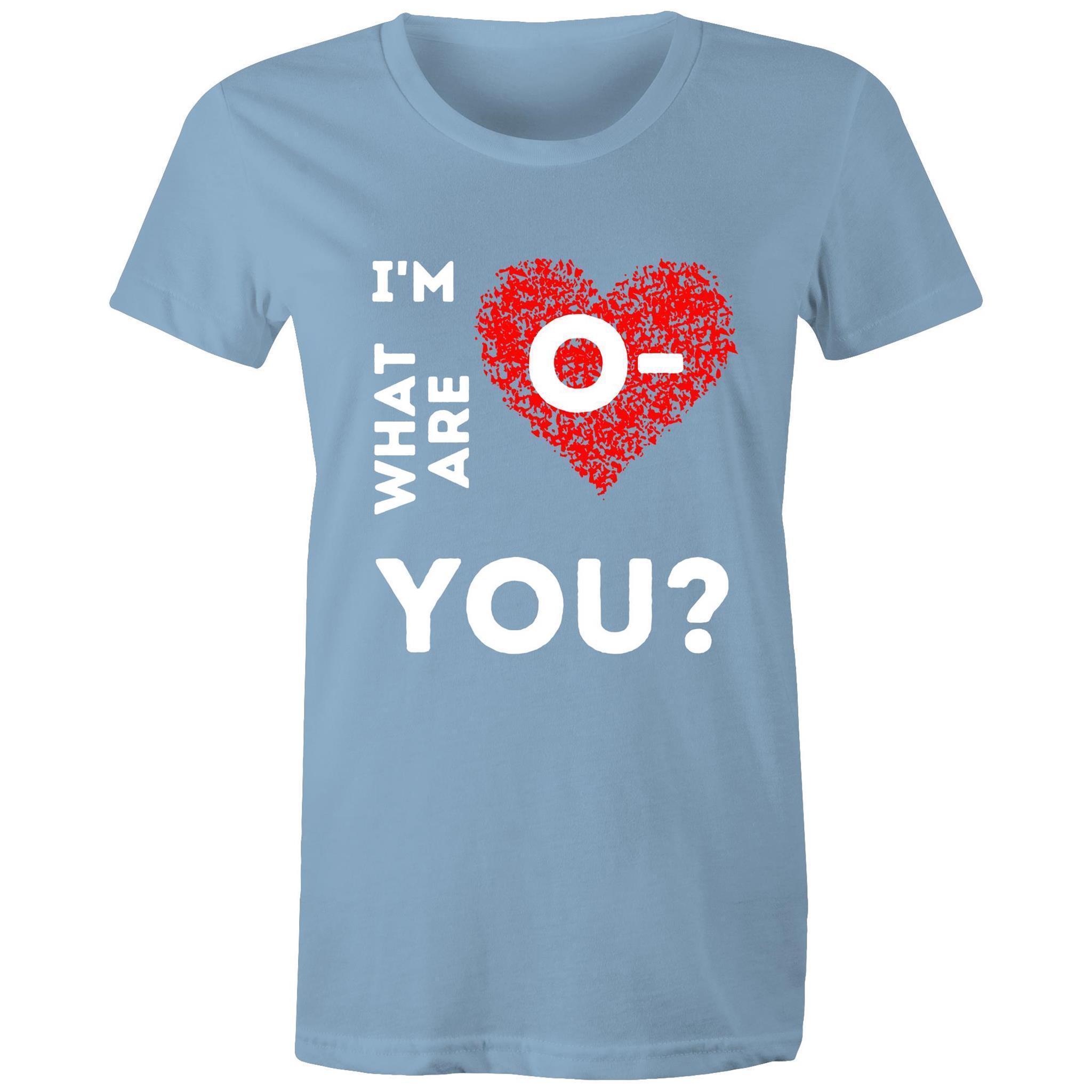 O- Blood type - Women's Maple Tee - Blood Donation Tees