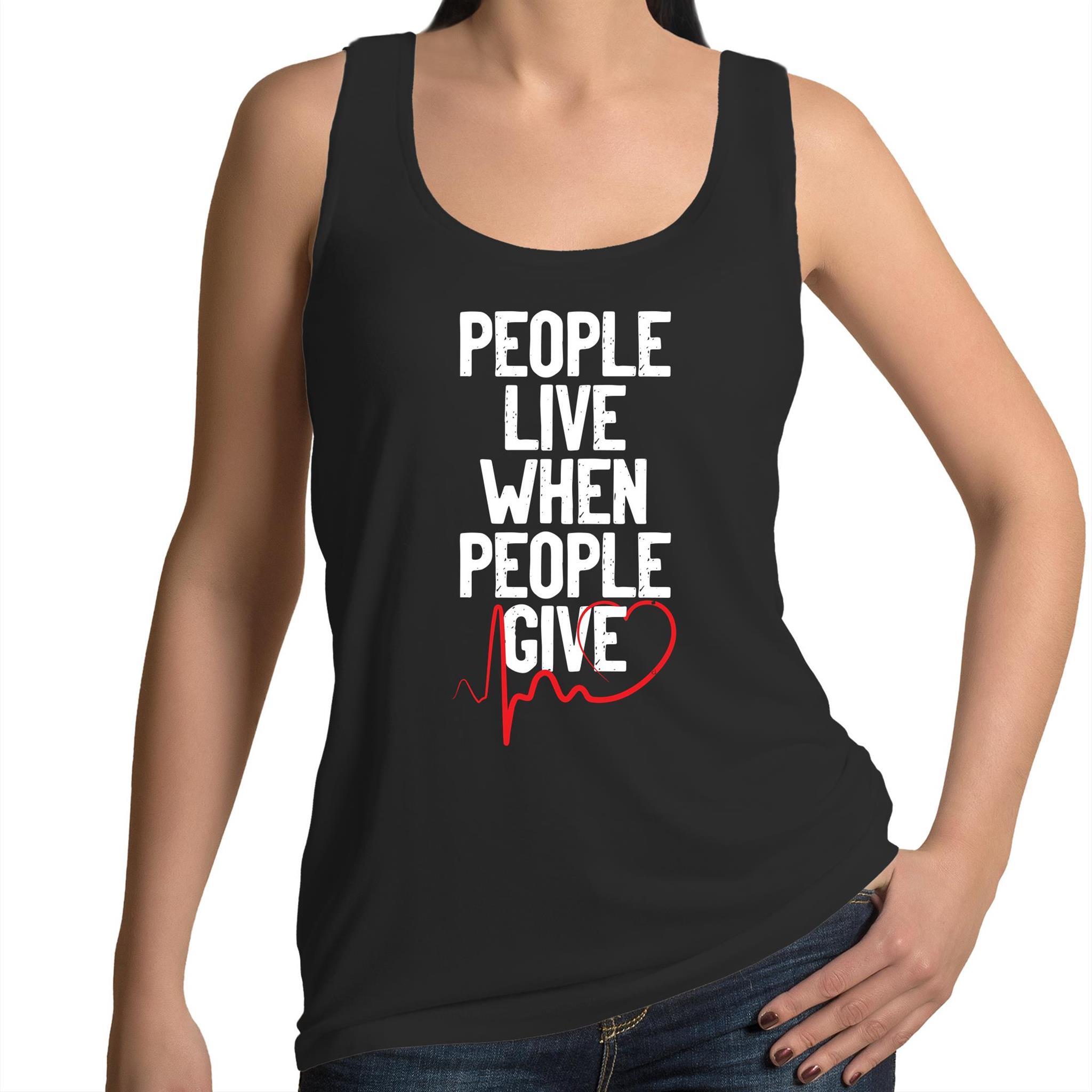 People Live - Women's Singlet - Blood Donation Tees