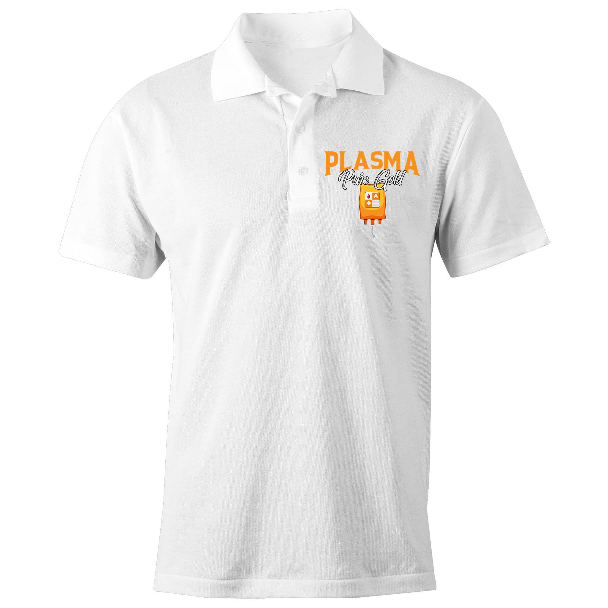 Plasma Pure Gold - S/S Polo Shirt - Blood Donation Tees