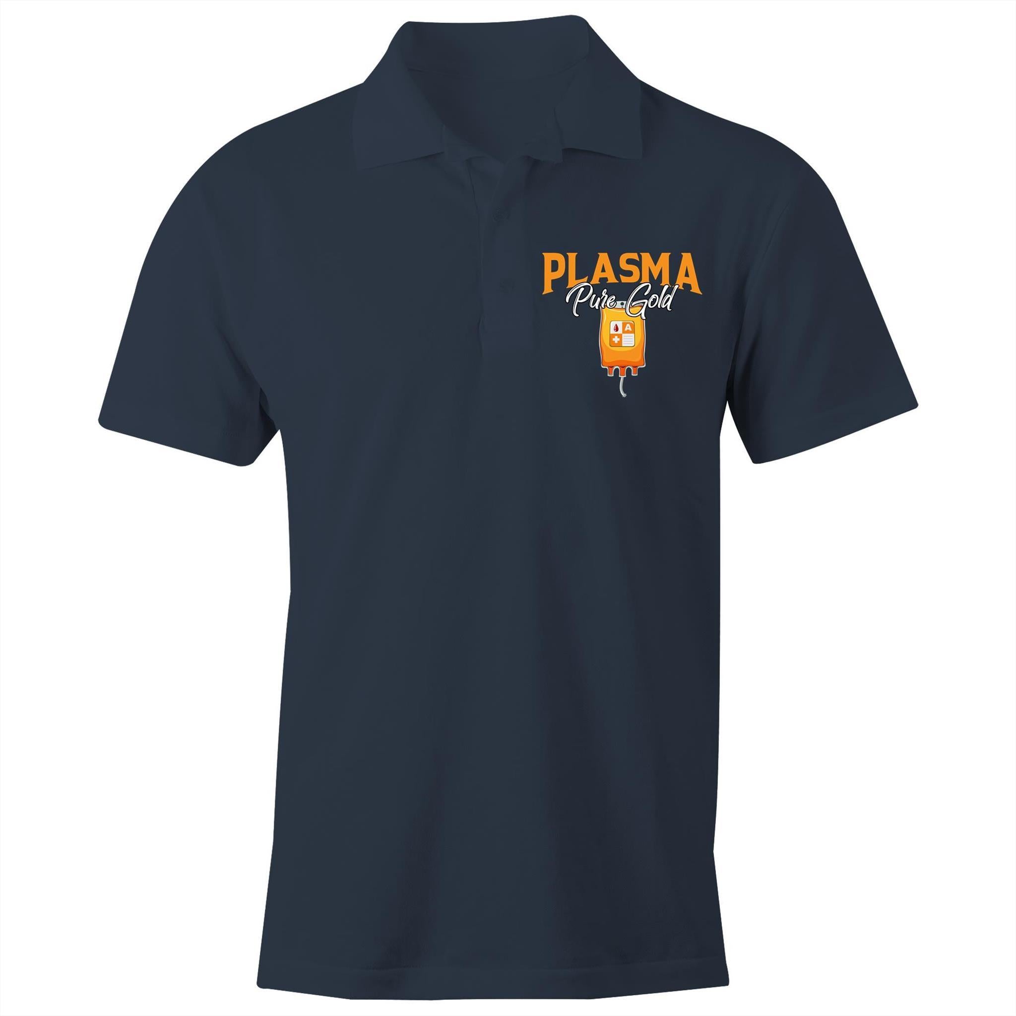 Plasma Pure Gold - S/S Polo Shirt - Blood Donation Tees