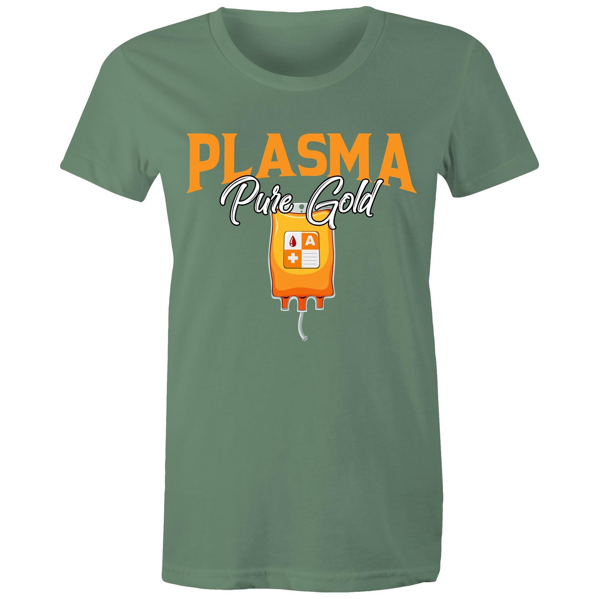 Plasma Pure Gold - Women's Maple Tee - Blood Donation Tees