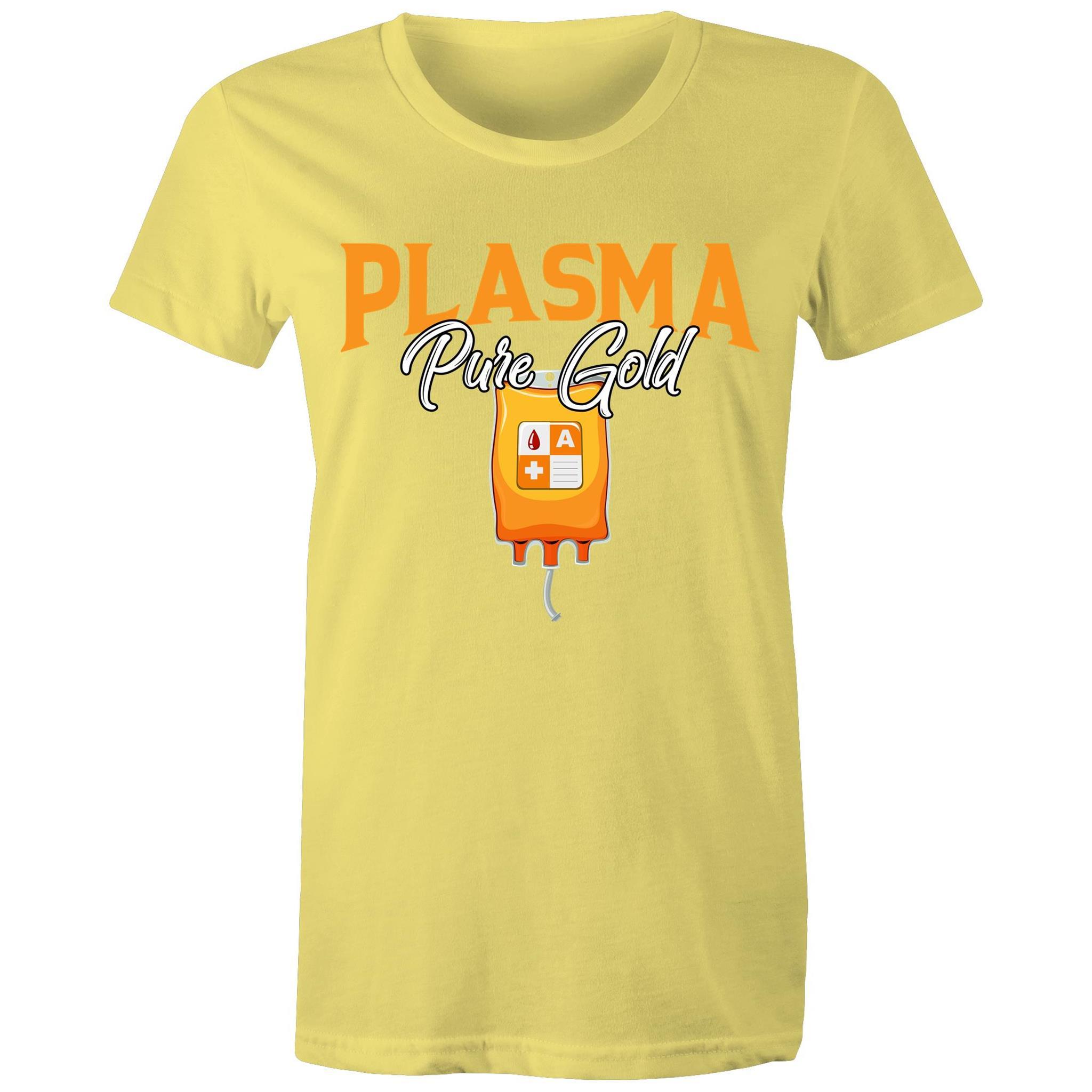 Plasma Pure Gold - Women's Maple Tee - Blood Donation Tees