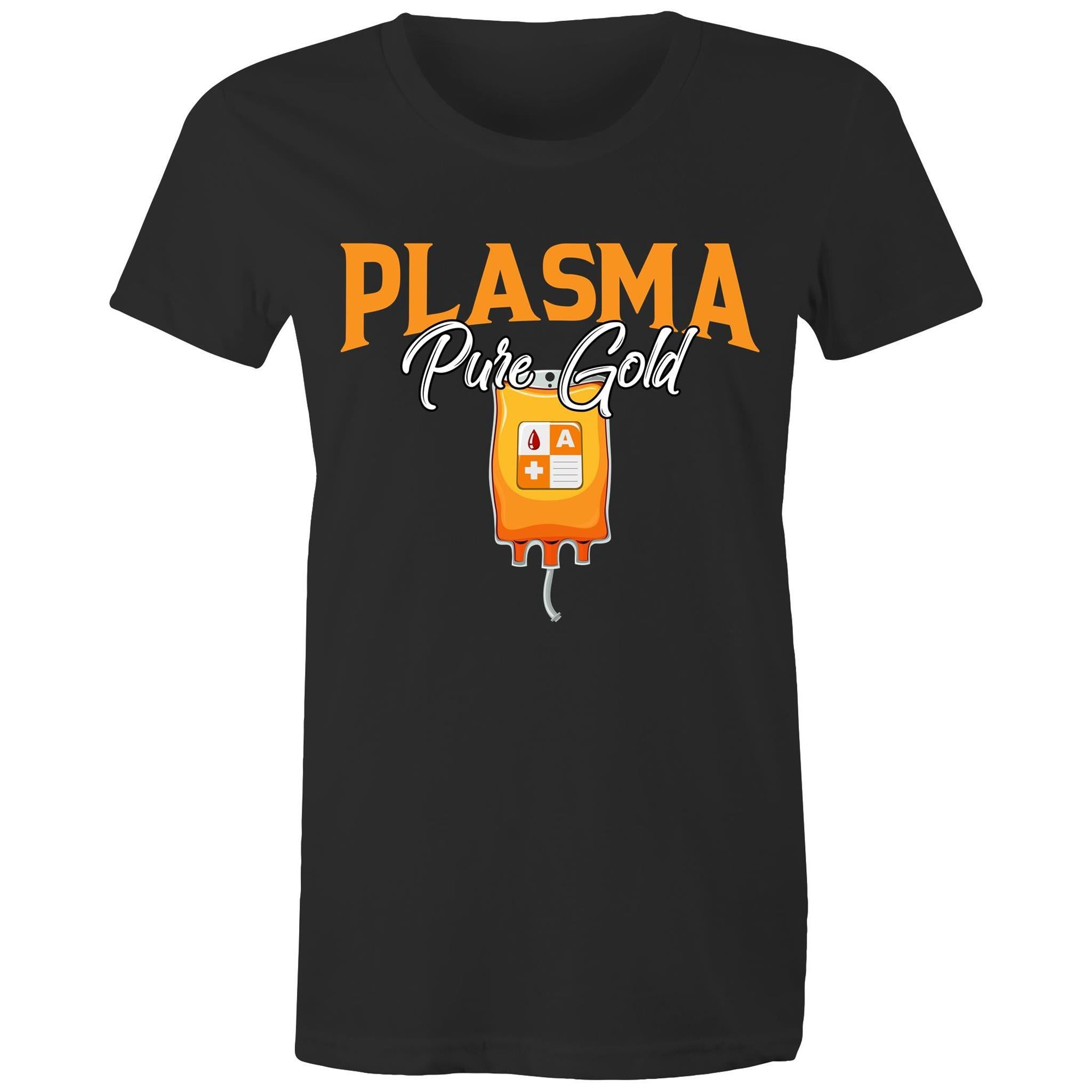 Plasma Pure Gold - Women's Maple Tee - Blood Donation Tees