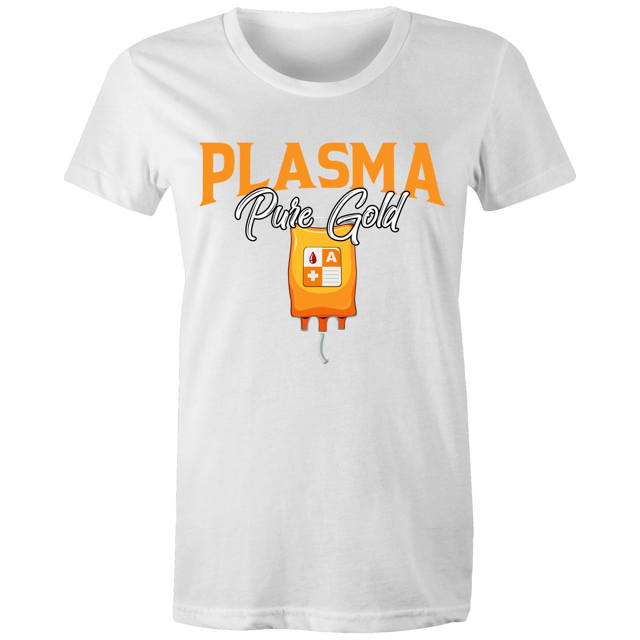 Plasma Pure Gold - Women's Maple Tee - Blood Donation Tees