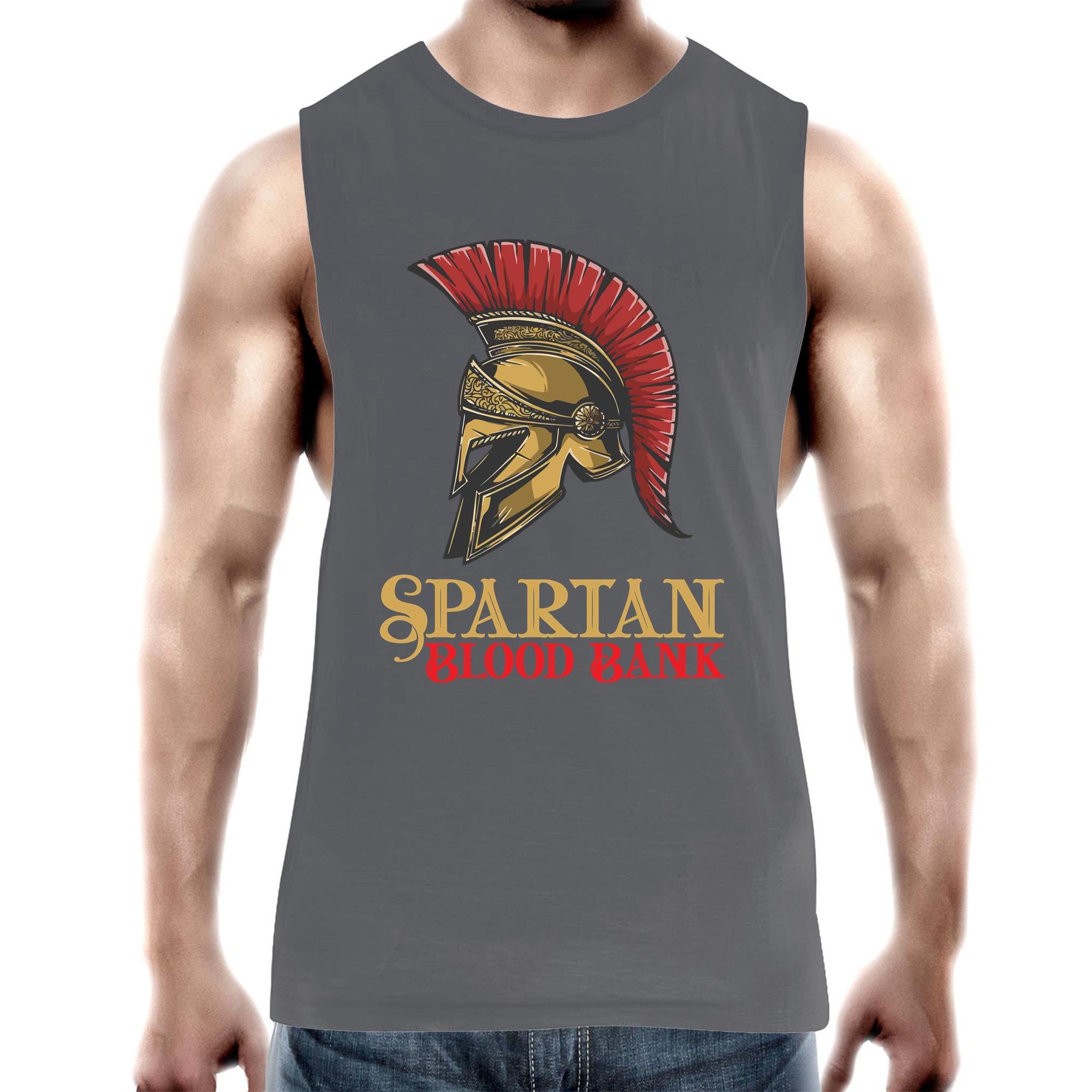 Spartan Bloodbank - Men's Tank Top Tee - Blood Donation Tees