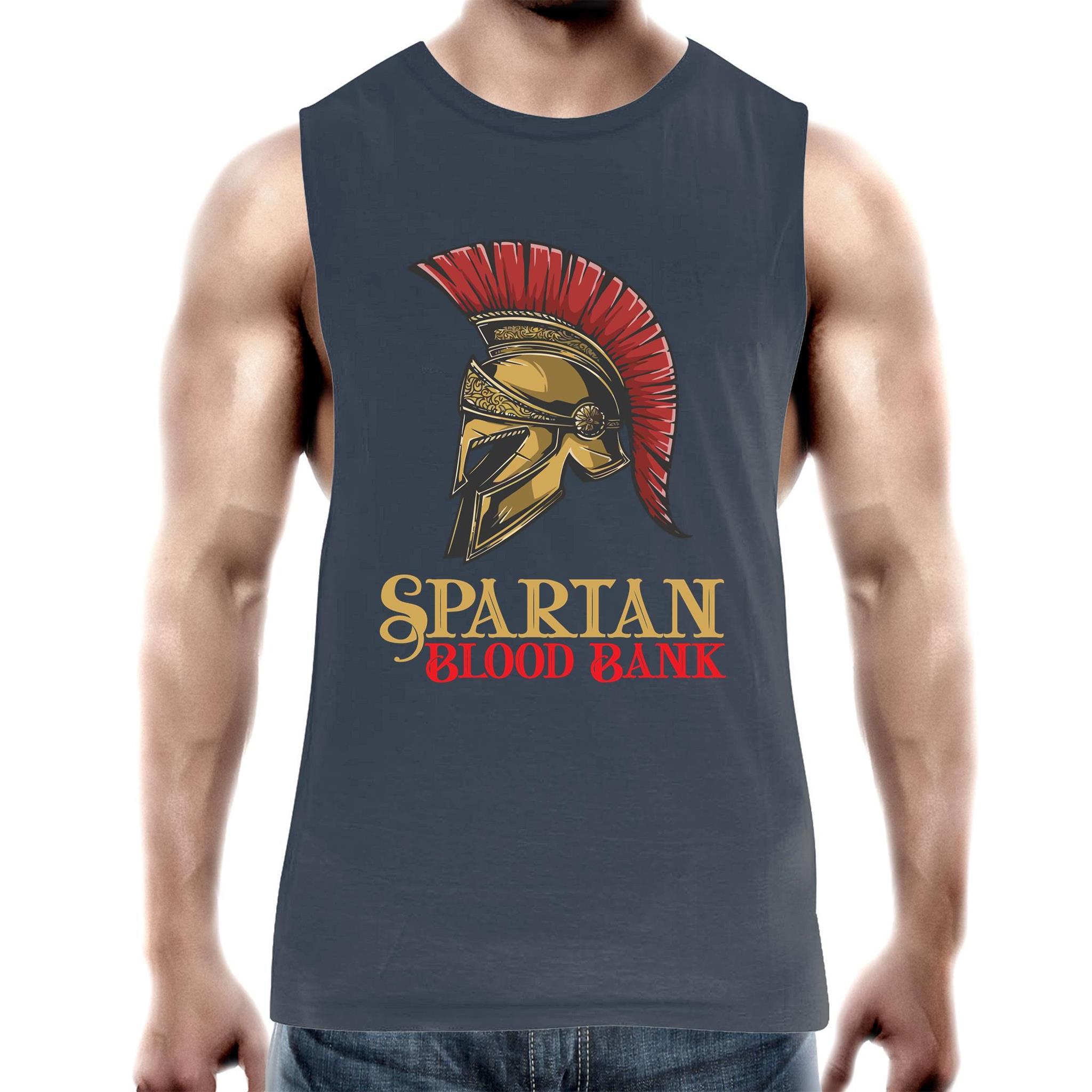 Spartan Bloodbank - Men's Tank Top Tee - Blood Donation Tees