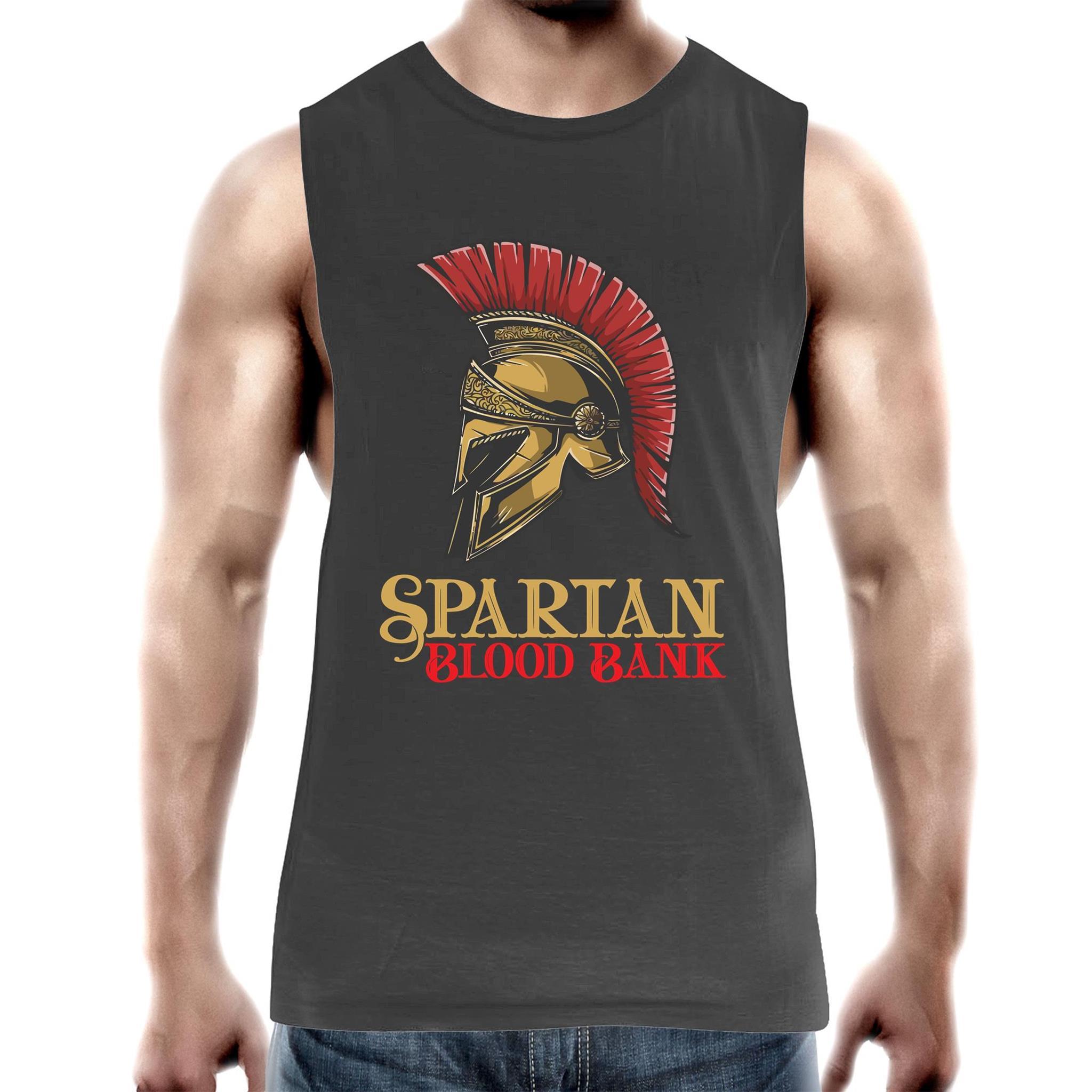 Spartan Bloodbank - Men's Tank Top Tee - Blood Donation Tees