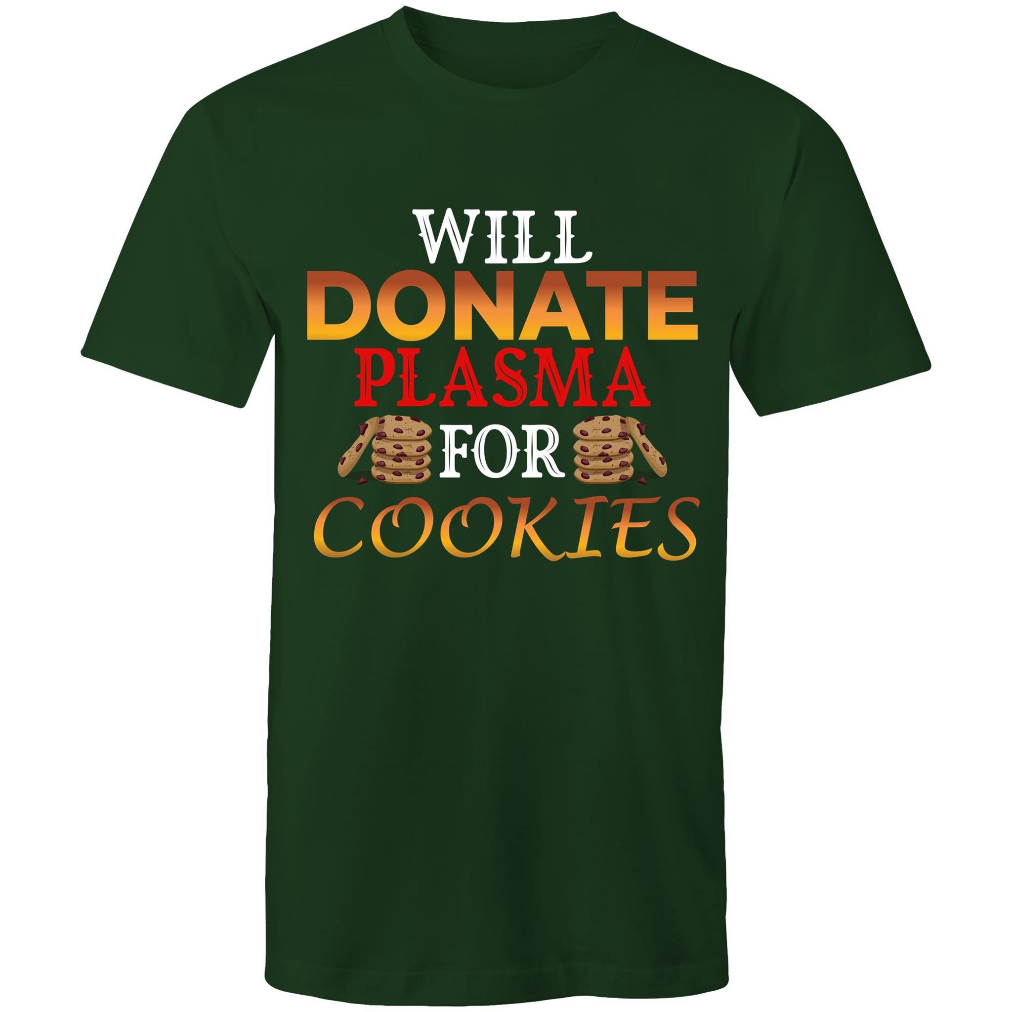 Will Donate Plasma for Cookies - Men's T-Shirt - Blood Donation Tees