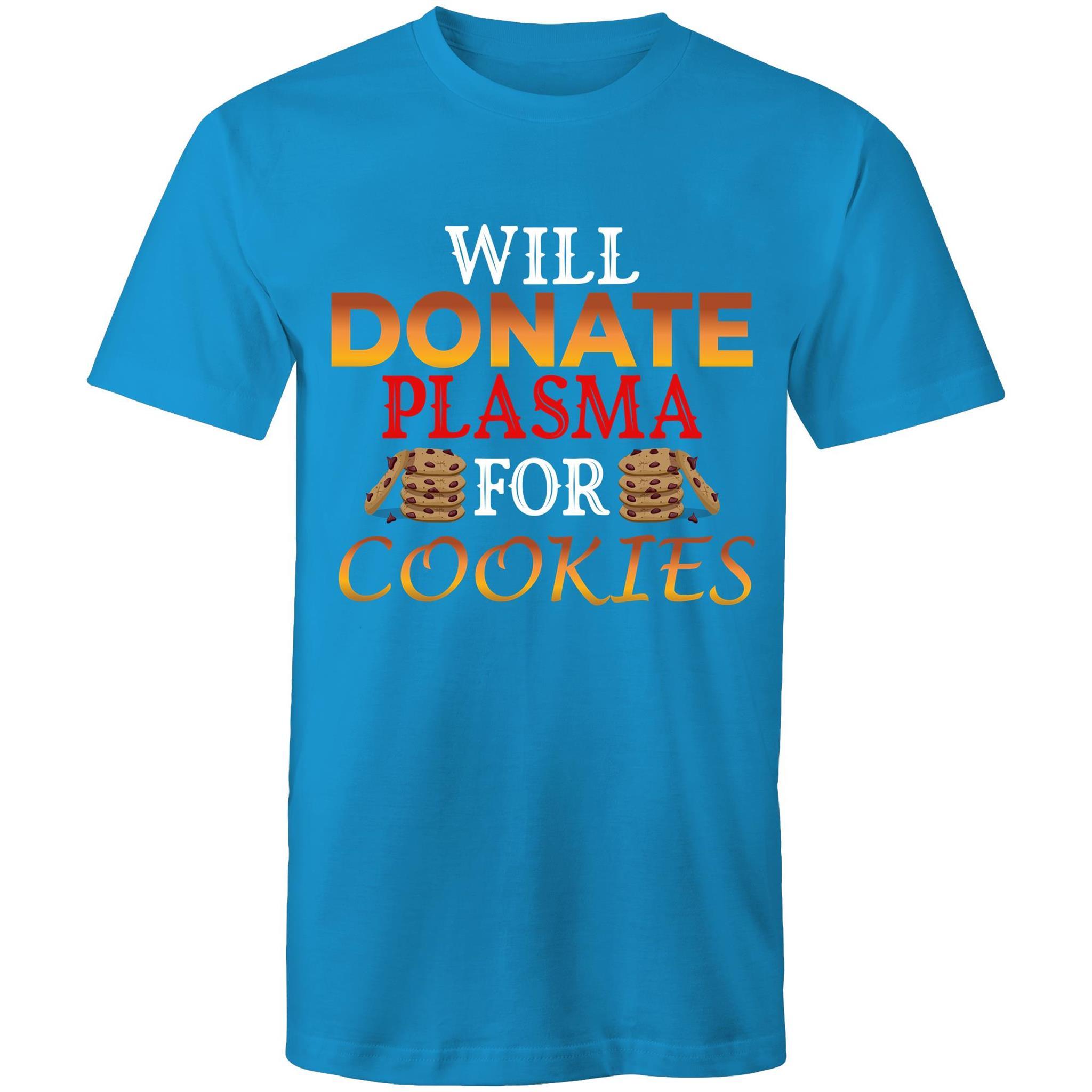 Will Donate Plasma for Cookies - Men's T-Shirt - Blood Donation Tees