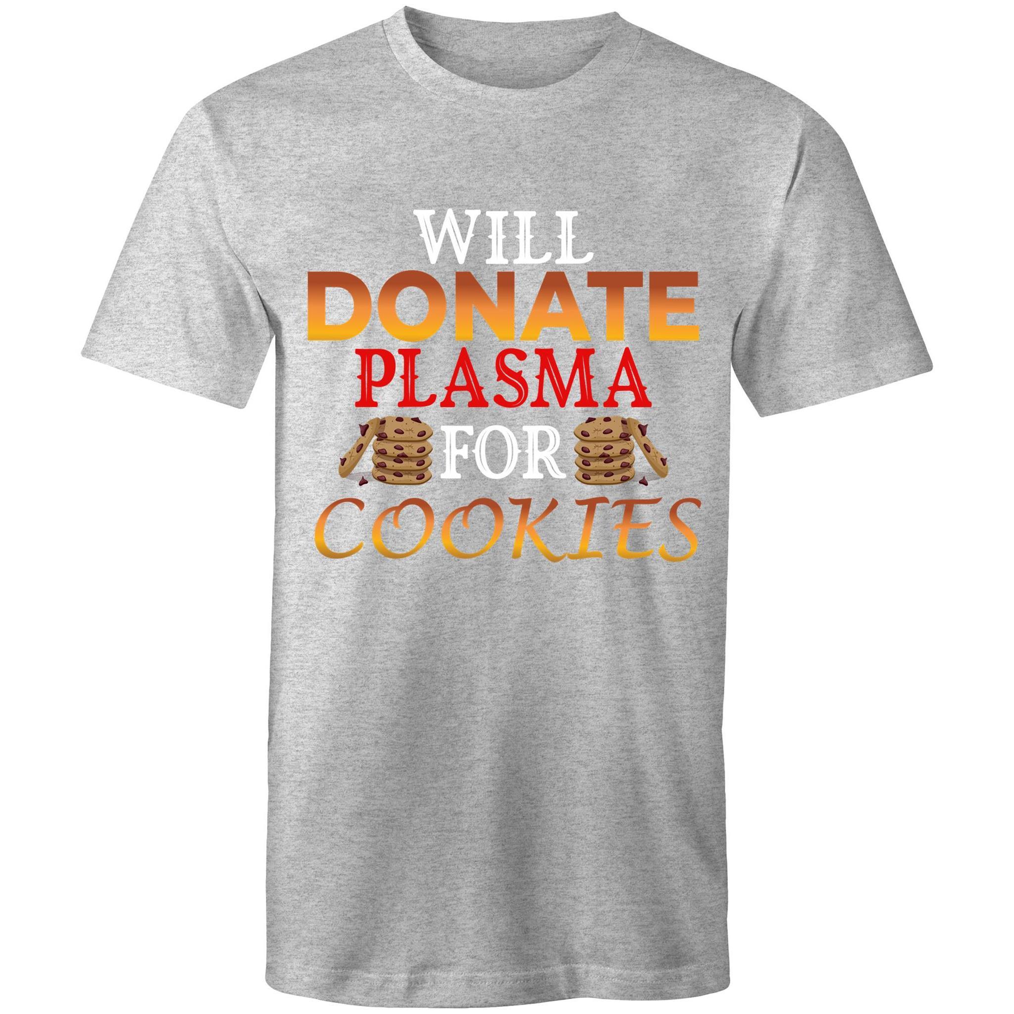 Will Donate Plasma for Cookies - Men's T-Shirt - Blood Donation Tees